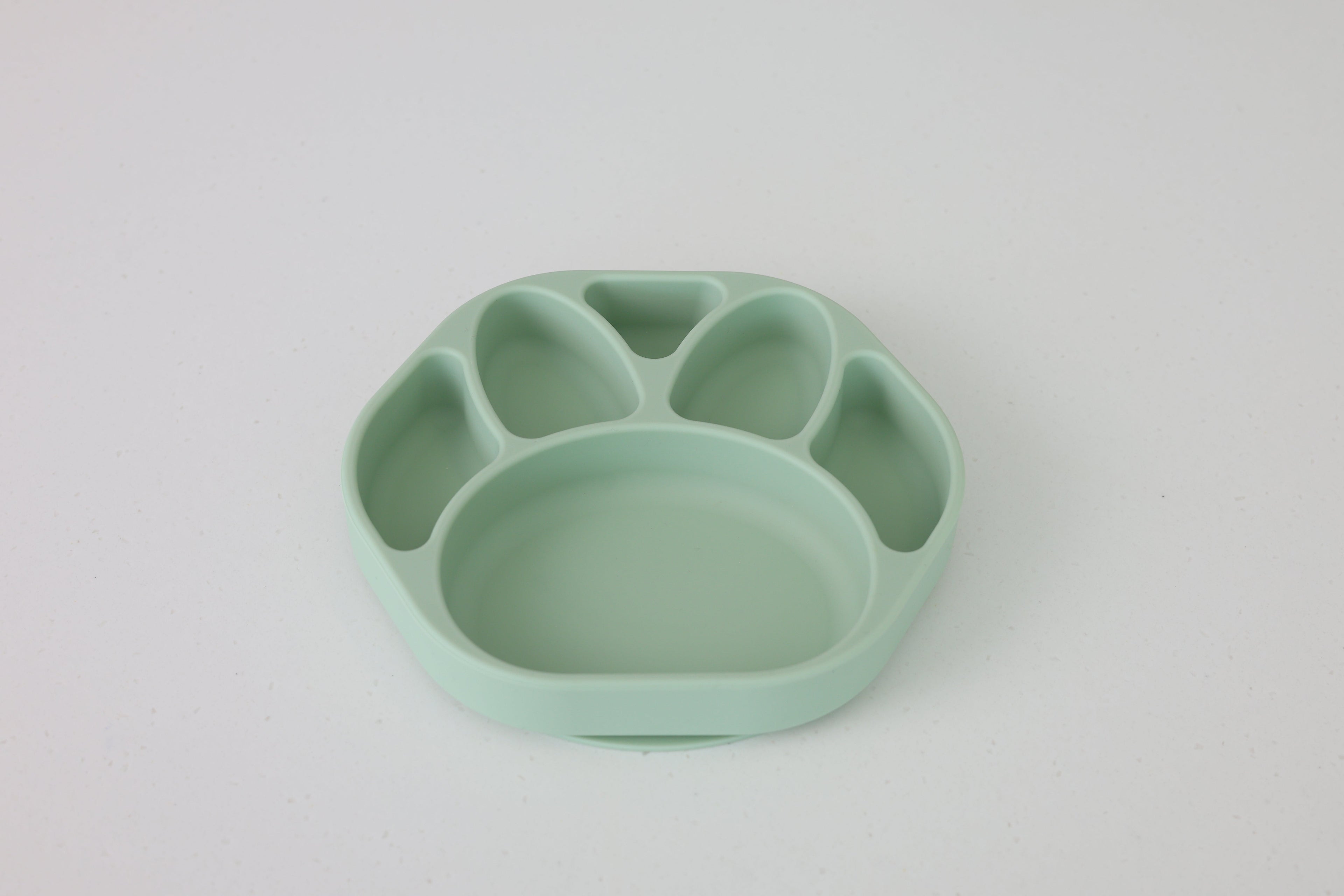 Non-Slip Baby Plate – Bear Paw (Green)