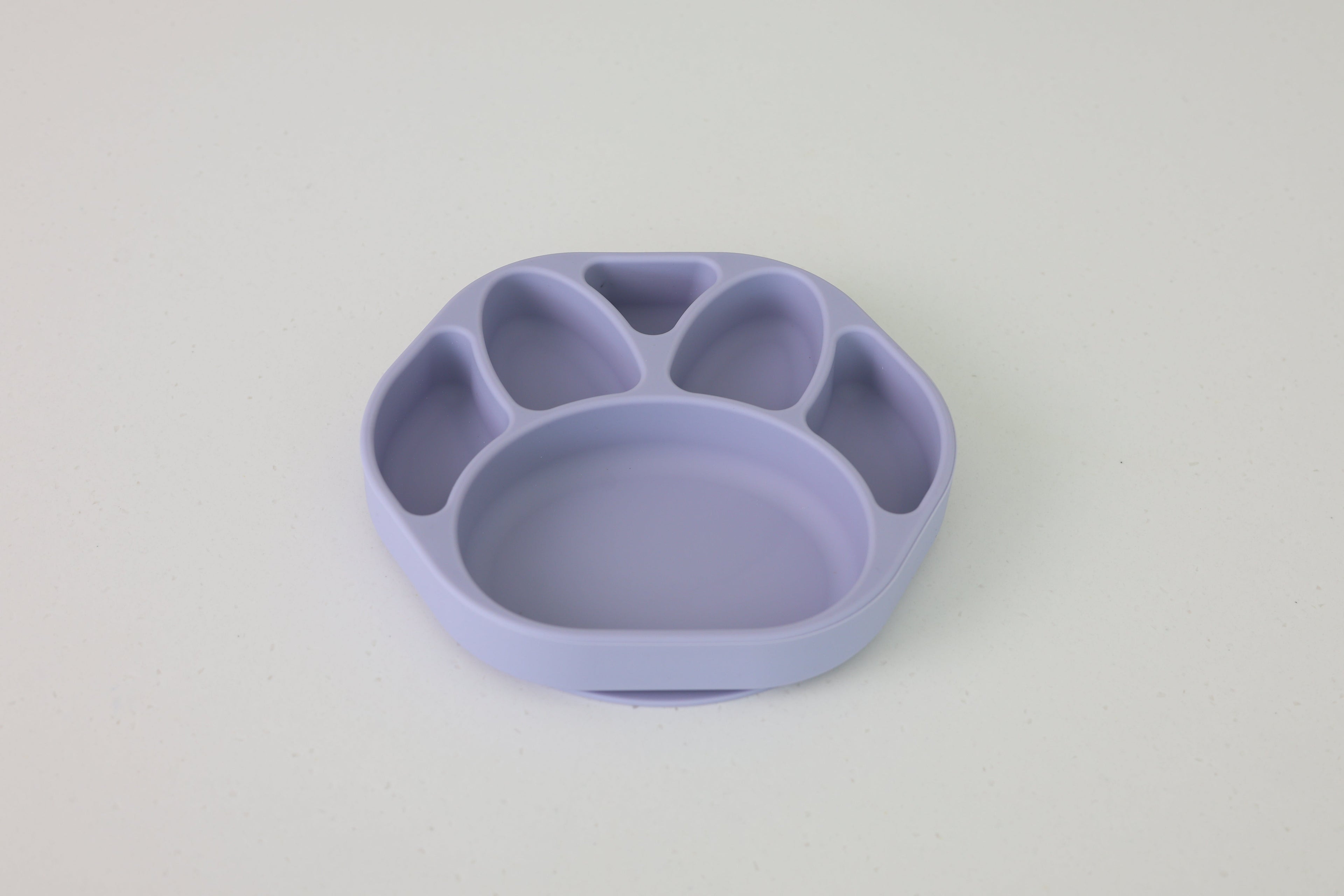 Non-Slip Baby Plate – Bear Paw (Purple)