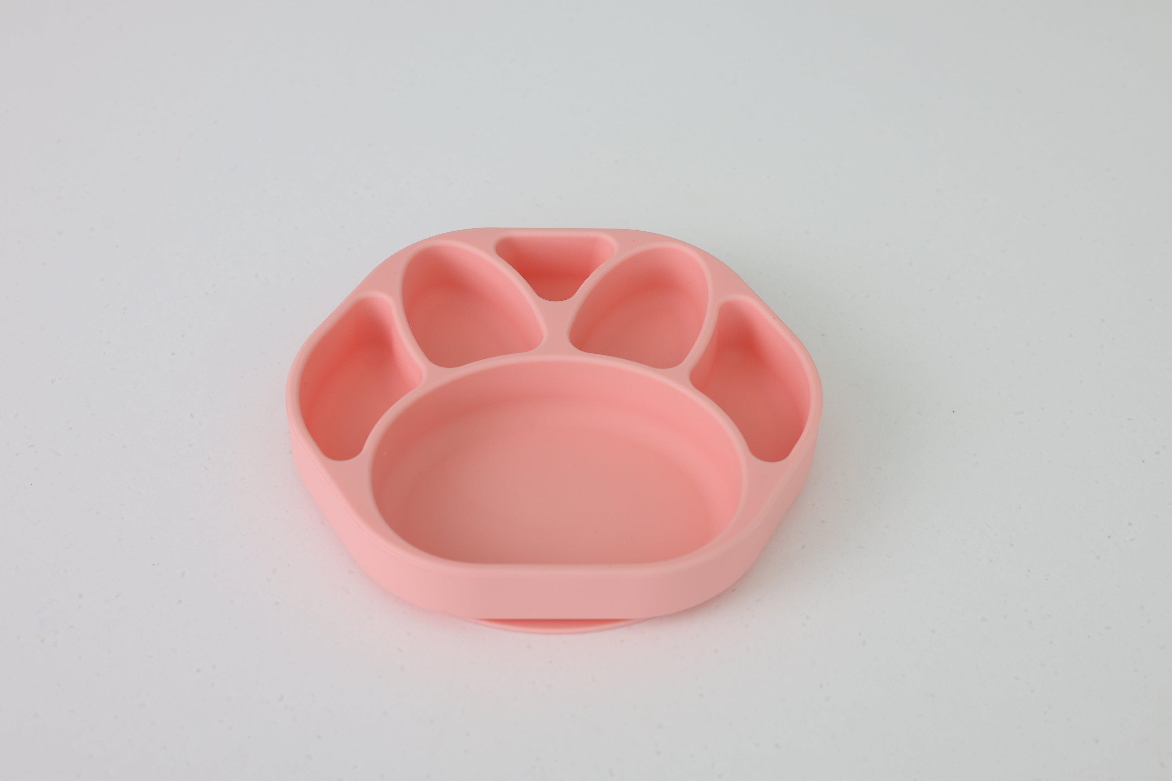 Non-Slip Baby Plate – Bear Paw (Pink)
