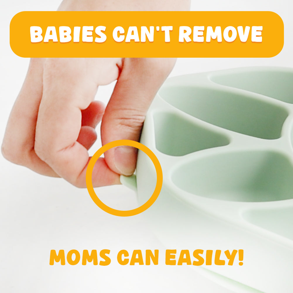 Non-Slip Baby Plate – Bear Paw (Yellow)