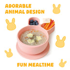 Non-Slip Baby Plate – Bunny (Pink) 