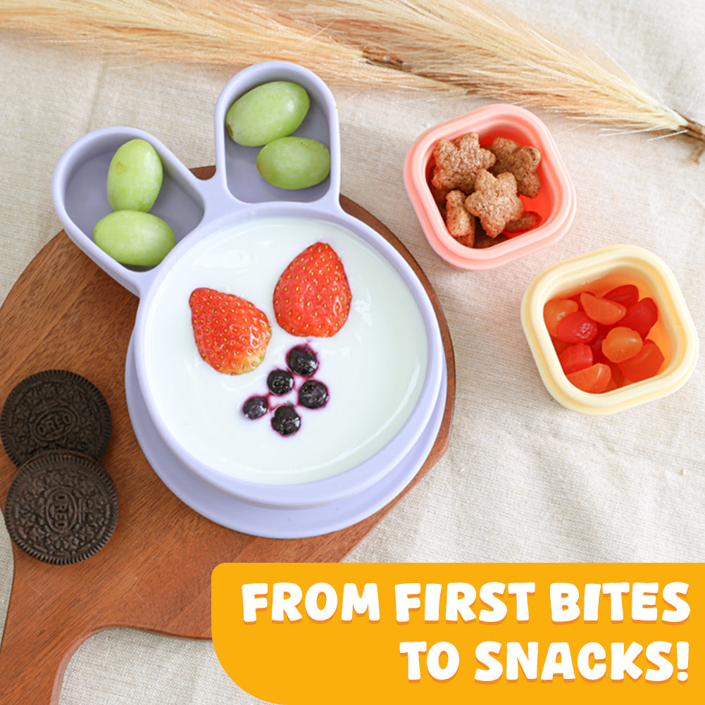 Non-Slip Baby Plate – Bunny (Green) 