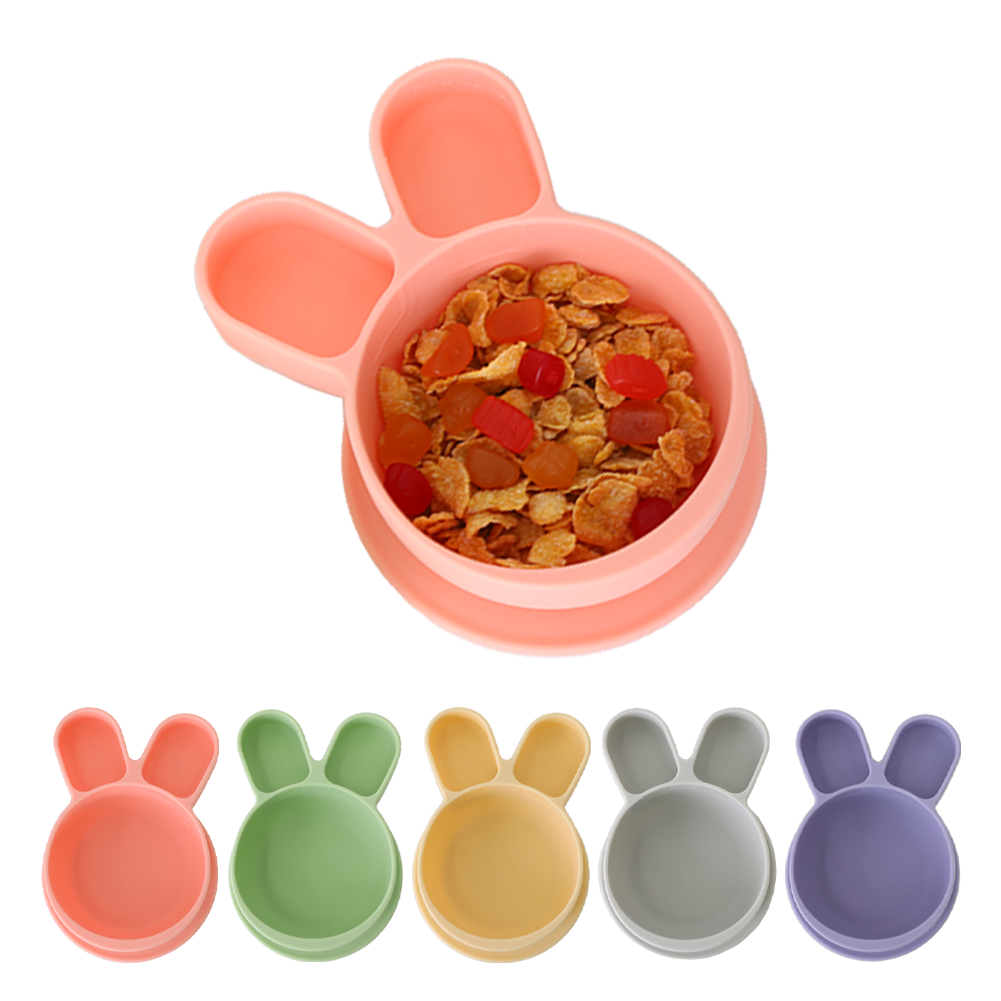 Non-Slip Baby Plate – Bunny (Pink)